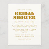 Budget Groovy 70er Botanisches Gold Brautparty (Vorderseite)