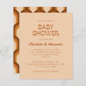 Budget Groovy 70er Brown Retro Couples Kinderdusch (Vorne/Hinten)