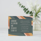 Budget Groovy 70er Earthy Boho Stripes Wedding (Stehend Vorderseite)