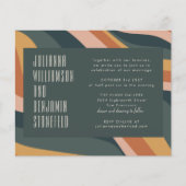 Budget Groovy 70er Earthy Boho Stripes Wedding (Vorderseite)