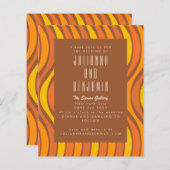 Budget Groovy 70er Wavy Lines Orange Brown Wedding (Vorne/Hinten)