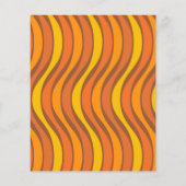Budget Groovy 70er Wavy Lines Orange Brown Wedding (Rückseite)