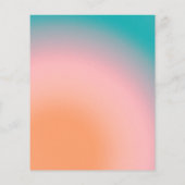 Budget Groovy Gradient Aquamarin Pink Brautparty (Rückseite)