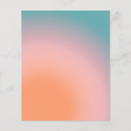 Budget Groovy Gradient Aquamarin Pink Brautparty (Rückseite)