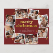 Budget Groovy Red & Gold Merry Christmas 8 Photo (Vorderseite)