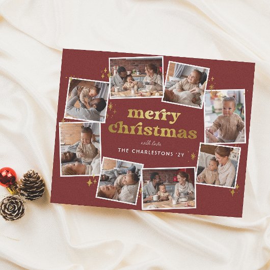 Budget Groovy Red & Gold Merry Christmas 8 Photo