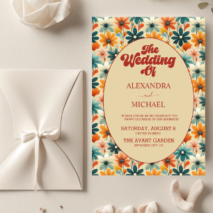 Budget Groovy Retro 70er Floral Wedding