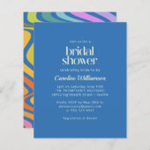 Budget Groovy Retro Abstrakt Blue Brautparty (Vorne/Hinten)