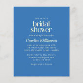 Budget Groovy Retro Abstrakt Blue Brautparty (Vorderseite)