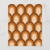 Budget Groovy Retro Design Brown Wedding Einladung (Rückseite)