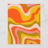 Budget Groovy Squiggle Retro Brautparty Flyer (Hinten)