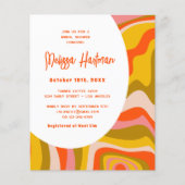 Budget Groovy Squiggle Retro Brautparty Flyer (Vorne)