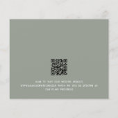 Budget Große Typografie Sage Green Wedding (Rückseite)