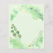 Budget-Grün. Brautparty. Einladung (Rückseite)