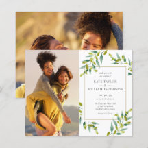 Budget Grün Fotos Hochzeitseinladung