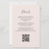 Budget Grün Roségold Achat Blush QR Code Hochzeit (Rückseite)