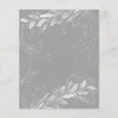 Budget/Grün/Silber - Einladung Hochzeit. Flyer (Hinten)