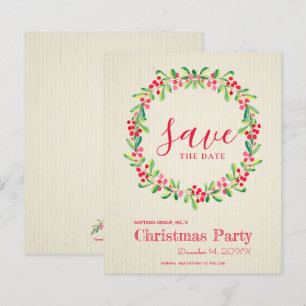 Budget-Grün-Weihnachten Save-the-Date-Karte