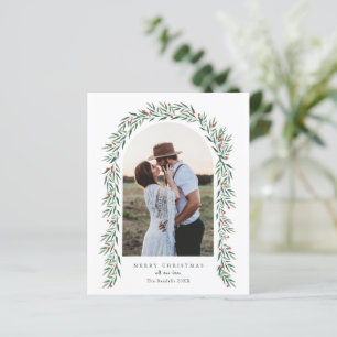 Budget Grünbogen Elegante Foto Weihnachtskarte