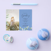 BUDGET Grüne Blätter Foto Overlay Wedding QR Flyer (Einzeln)