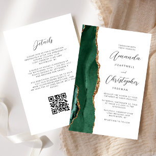 Budget Grünes Gold Achat QR Code Hochzeit