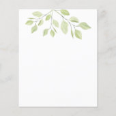 BUDGET Grünpflanzen Brautdusche Einladung (Rückseite)