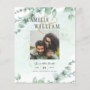 BUDGET Grünpflanzen FOTO Hochzeit Termin Erinnerun Flyer