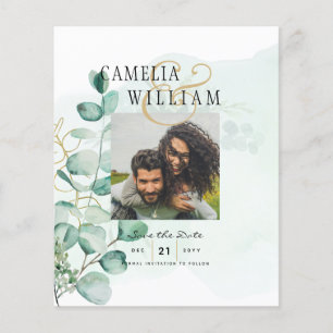 BUDGET Grünpflanzen FOTO Hochzeit Termin Erinnerun Flyer