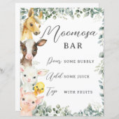 Budget Grünpflanzen Tiere Baby Moomosa Bar Sign (Vorne/Hinten)