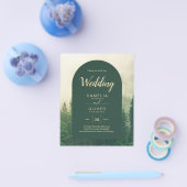 BUDGET Grünwald Pine Trees Hochzeit Flyer (Einzeln)