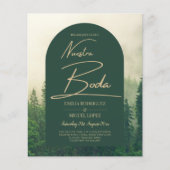 BUDGET Grünwald Pine Trees Wedding BODA EINLADEN Flyer (Vorne)