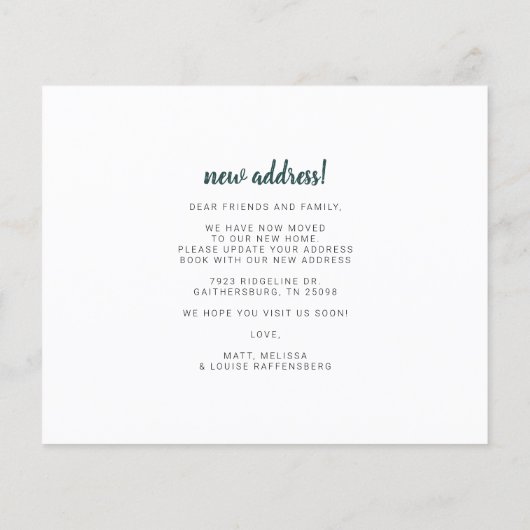 Budget Guest Room Moved Boho Moving Ankündigung (Rückseite)