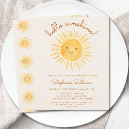 Budget Hallo Sunshine Boho Kinderdusche Einladung