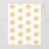 Budget Hallo Sunshine Boho Kinderdusche Einladung (Rückseite)