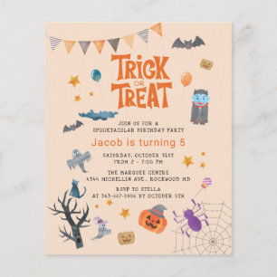 Budget Halloween-Geburtstagsfeier mit Süßigkeiten Flyer