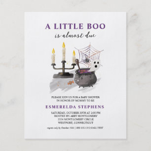 Budget Halloween Little Boo Baby Dusche Einladung Flyer