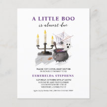Budget Halloween Little Boo Baby Dusche Einladung