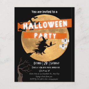 Budget-Halloween-Party-Einladung Flyer