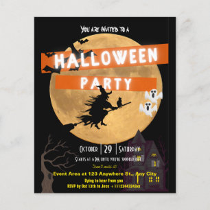 Budget-Halloween-Party-Einladungsflyer Flyer