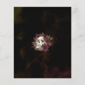 Budget Halloween-Party Skull Rose Einladung (Rückseite)