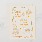 BUDGET Hand Drawn Illustrated New Years Eve Party (Vorne/Hinten)