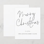 Budget Handgeschriebener Stil Frohe Weihnachtskart (Vorne/Hinten)
