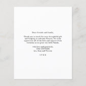 Budget Handgeschriebenes 3 Foto Baby Dankeschön Ka (Rückseite)