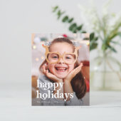 Budget Happy Holidays Card (Stehend Vorderseite)