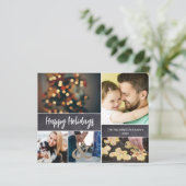 Budget Happy Holidays Familie Foto Collage 2023 (Stehend Vorderseite)