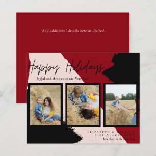 Budget Happy Holidays Fotokarten Abstrakt Moderne