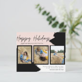 Budget Happy Holidays Fotokarten Abstrakt Moderne (Stehend Vorderseite)
