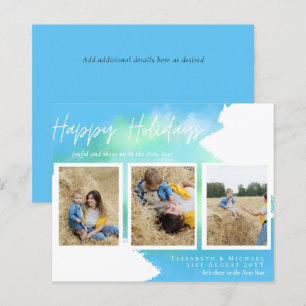Budget Happy Holidays Fotokarten Abstrakt Moderne