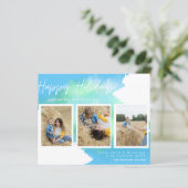 Budget Happy Holidays Fotokarten Abstrakt Moderne (Stehend Vorderseite)