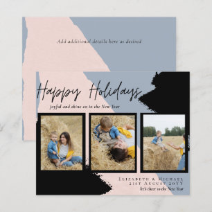 Budget Happy Holidays Fotokarten Abstrakt Moderne